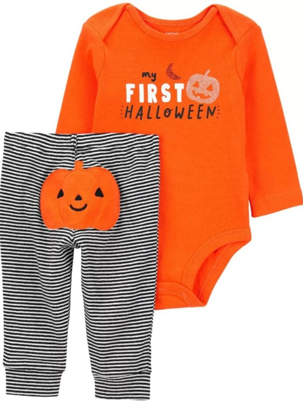 Carter's Baby Newborn 2 Piece My First Halloween Outfit NWT Black Orange White